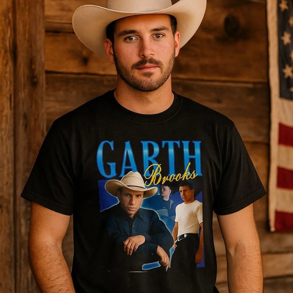 Garth Brooks Bootleg Tour Country Fan 90s Retro Concert Graphic Music T-Shirt